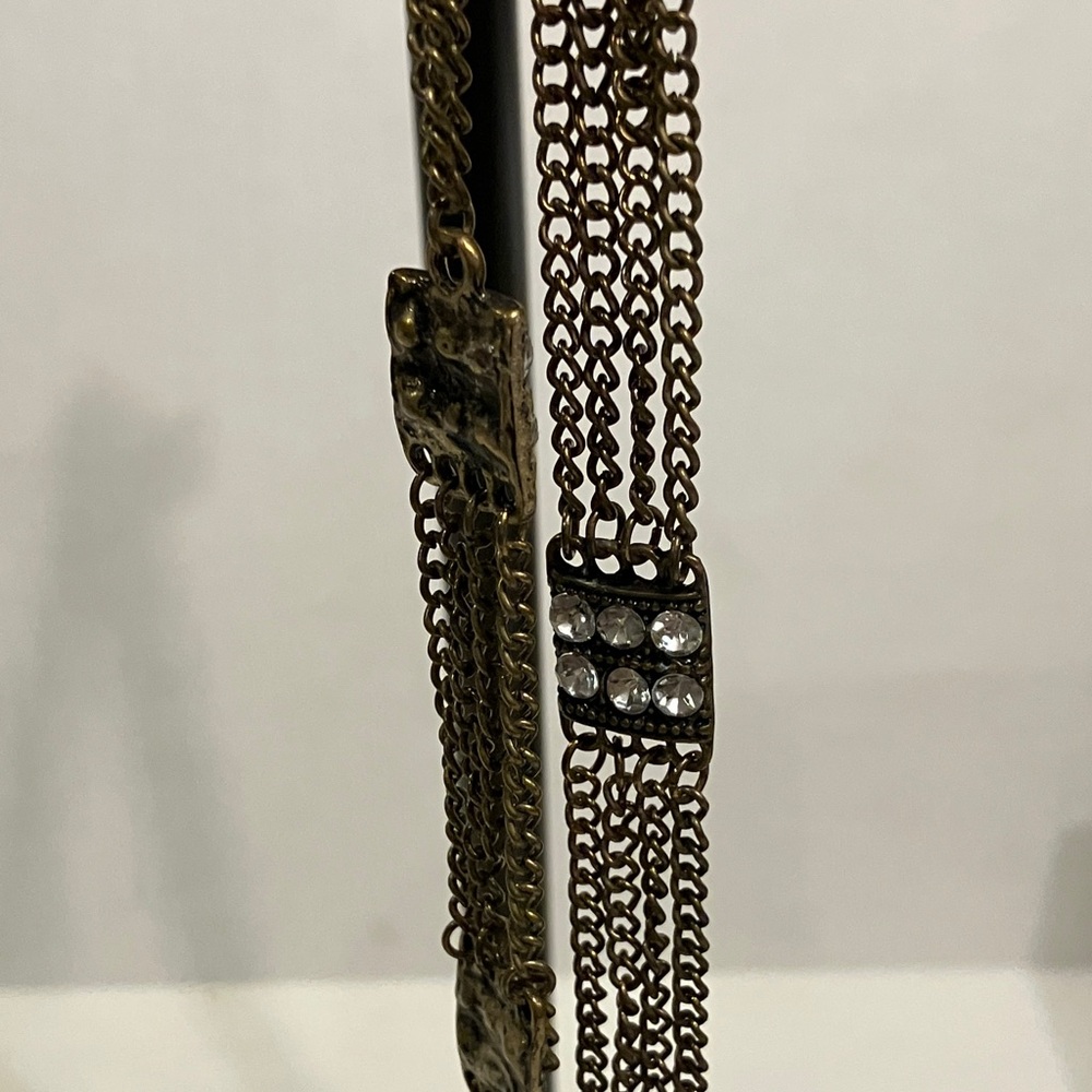 Stylish Gold Chain Belt with Crystal Details